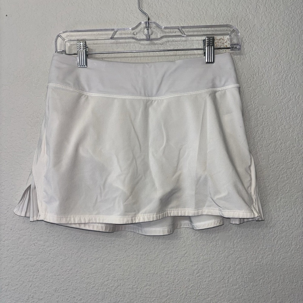 Lululemon Play Off The Pleats Tennis Skirt Skort Women's Size 6 White Size S